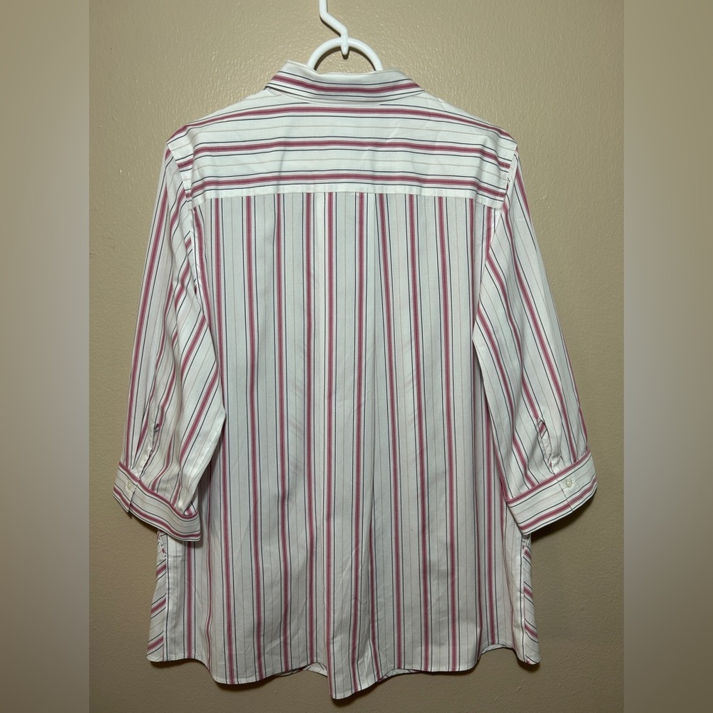 Chico's Striped Button-Up Shirt - Picture 2 of 10